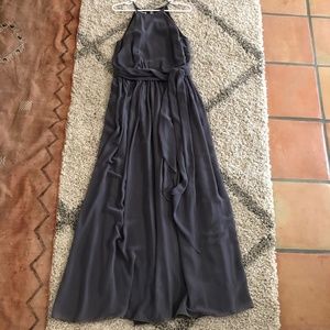 BHLDN Bridesmaid Halter Gown Grey (Size 6)